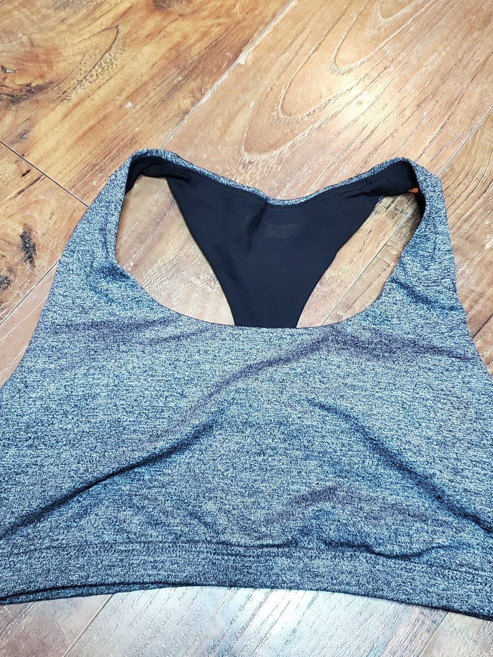 Forever 21 Heathered Gray Racerback Sports Bra